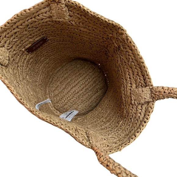 NWT J. Crew Malta Handwoven Straw Tote CJ878 - Picture 5 of 9